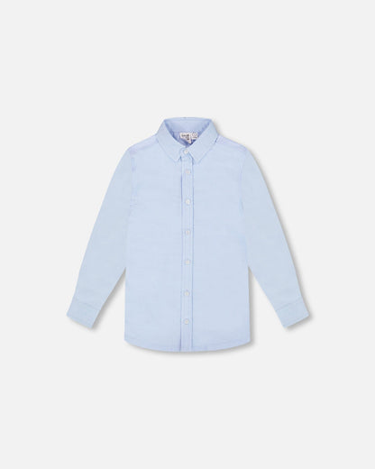 Long Sleeve Button Down Shirt Pale Blue